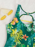 2026 Print Lace Up Back Swimsuit One Piece Solid Swimwear Women Bathing Swimming Suit Female Padded Summer Beachwear Bodysuit