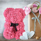 Rose Bear Gift 25cm Artificial Teddy Rose Bear with Box