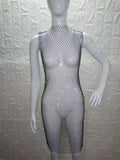 12 Colors New Sexy Mesh Diamond Crystal Turtleneck Dress Swimsuit Bikini Cover Up Nightclub Beach Cover Ups for Swimwear Women