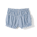 Women Summer Ruffle Shorts Casual Plaid Print Elastic Waist Short Pants for Beach Nightclub Bloomers Streetwear
