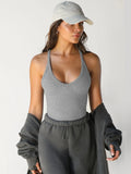 Sporty Style Tank Top Women Yoga Style Vest Solid Color Slim Fit Strapless Sportswear 2026 New Summer Dress up Female Clothing