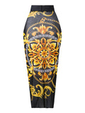 2026 Printed Mesh Swimsuit One Piece & Beach Dress Long Sleeves Swimwear Women Bathing Swimming Swim Suit Padded Beachwear