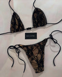 Micro Bikini Sexy Swimsuits For Women 2025 Swimwear Lace Brazilian Bikini Set Thong Biquini Swim Suits Solid Beachwear Female