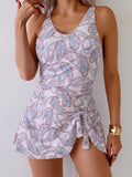 2026 Sexy Swimsuit One Piece Printed Strappy Swimwear Women Bathers Bathing Swimming Swim Suit Female Beachwear XXL
