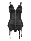 Plus Size 5XL Faux Leather Leotard Shiny Zipper Front Bodycon Mini  Lingerie Dress Sexy Costume Shiny Cocktail Party Dress