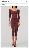 Fashion Mid Sleeve T-shirt Yoga Suits Tight Fitting Slim Sports Tops High Waist Peach Hip Mid Pants Gym Running Fitness Outfits