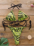 Sexy Brazilian Thong Bikini Mujer Swimwear Women 2023 Bandage Leopard Swimsuit Micro Bikini Set Summer Beachwear Swim Suit