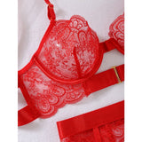 Two-piece Women's Set G-string Transparent Underwear Lolita Romantic Lingeries Set Sexy Bra and Panties Sets Lingerie for Woman
