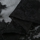 FDYOUI Sexy Lace Patchwork Mesh Long Dress Women Spaghetti Strap See-through Evening Party Dresses White Black Night Club Outfit