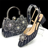 Doershow Italian Shoe and Bag Set New 2025 Women Shoes and Bag Set In Italy GREEN Italian Shoes with Matching Bag HW1-1