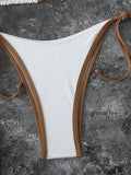 Halter Triangle String Thong Bikinis 2026 Women Sexy Swimsuit Solid Brazilian Swimwear Female Bathers Bathing Swimming Swim Suit