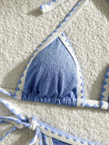 Splicing Wrinkled Pleated Bikinis 2025 High Cut Bikini Women Swimwear Female Swimsuit Two-pieces Bikini Set Bathing Suit Swim
