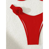 Sexy 3D Flowers Underwired Bikini Women Swimwear Female Swimsuit Two-Pieces Bikini Set Brazilian Bather Bathing Suit Swim V7970
