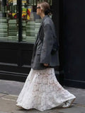 Mesh Sheer Lace Skirts Women High Waist Street Fashion Loose Hollow Out Long Skirt Party Sexy Patchwork Clubwear 2026 50JZ