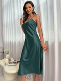 Women's Nightdress Spaghetti Strap V Neck Elegant Luxury Comfortable Breathable Loungewear Relaxing Daily Leisure Classic Style