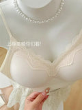 Comic Chest Bra No Underwire European Thin Straps Summer Women Lace Gathering Push Up Seamless Bras Japanese Style Natural Look