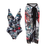 2026 Print Swimsuit One Piece & Swim Dress Sexy Swimwear Women Bathing Suit Padded Beachwear Swimming Summer