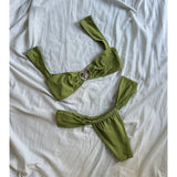 Push Up Bikinis Women Swimsuits 2025 Swimwear Sexy Starfish Bikini Set Thong Brazilian Biquini Bathing Suit Solid Beachwear