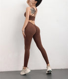 TRY TO BN Scrunch Leggings Back Butt V Yoga Pants Women Fitness Workout Gym Running High Waisted Trousers Jogging Active Tights