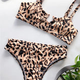 SnakeSkin Female Swimsuit High Waist Bikini Women Swimwear Two-pieces Bikini Set Hollow Out Bathing Suit Swim Wear Beachwear