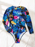 Ladies 2025 One-Piece High Collar Backless Fashionable Swimsuit Long Sleeve Suitable for Summer Beach And Swimming Pool