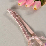 Toucheart 4-Piece Set Sexy Lingerie Set Embroidery Patchwork Mesh See-Through Exotic Underwear Women Garter Belt Underwear Suit