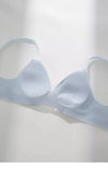Japanese Checkered Crop Top Bra Small Bust Anti-Sagging Wirefree Pure Cotton Bralette Beachwear Light Support Set S-XL AU MOYISU