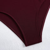 2026 One Shoulder Swimsuit One Piece Sexy Solid Swimwear Women Bandage Bathers Bathing Swimming Swim Suit Beachwear Summer