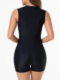 2026 Zipper Sleeveless Slim Swimsuit Women One Piece Swimwear Female Bather Bathing Swimming Swim Surf Suit Beachwear Rush Guard