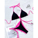 Sexy Leopard Printed Halter Brazilian Bikini Women Swimwear Female Swimsuit Two-Piece Bikini Set Bather Bathing Suit Swim V3681