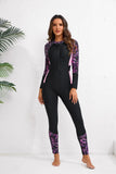 Woman Swimsuit One Piece Surfing Clothes Sport Style Long Sleeve Jumpsuit Diving Suit Women's Swimwear Female Swimming Bodysuit