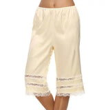 Women’s Pajama Pants Lace Trim Loose High Waist Sleepwear Bottoms Elastic Waist Band Nightwear Trousers