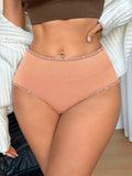 1PCS Women High Waist Seamless Panties Tummy Control Briefs Soft Breathable Solid Basic Underwear Ladies Lingerie S-XXL