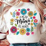 Spanish Happy Mother's Day Mom DIY Iron-On Heat Transfer Sticker Decals T-shirts Sweatshirts Bag Clothing Fabric Handmade Decor