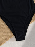 2026 One Piece Swimsuit With Cover Up Trend Swimsuit Women Swimwear Black Swim Suit Bodysuit Bathing Suit Beach Wear