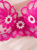A sexy RoseRed lingerie set, including a daisy-patterned bra and thong, a comfortable family-style women's two-piece ZA825086