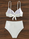 Wrinkled Bra Cup High Waist Bikini Women Swimsuit Female Swimwear Two-pieces Bikini Set Push Up Bather Bathing Suit Swim Lady