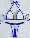 Extreme Mini Micro G String Diamond Bikini Women Swimsuit Female Swimwear Two Pieces Bikini Set Halter Bathing Suit Swim Lady