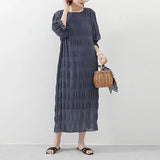 Long Dresses For Women Casual Summer Trendy Boho Style Pleated Cover Up Vestidos Daily Wear High Quality Elegant Maxi Dress