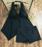 DEKA Deep V Neck Tankini Set Sports Plus Size Bikini Large Swimsuit Female Shorts Swimwear Swimming Beach Wear Bathing Suit