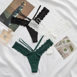 Sexy Lace Thong Women Strap Low Waist Panties Erotic Intimate Lingerie T-Back New Solid Ice Silk Panties