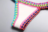 Bikini Crochet 2026 Handmade Knit Patchwork Reversible 2 Piece Swimsuit Women Halter Top Brazilian Bathing Suit Thong Swimwear