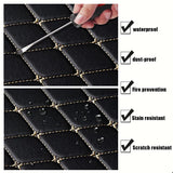 Universal 5Pcs Car Floor Mats PU Leather Waterproof Dust-Proof Auto Carpet Protector pads Fashion Car Interior Accessories