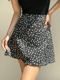 2026 Summer New Retro Vacation Style Small Floral Half Skirt High Waisted Wrap Buttocks Elegant Sweet Slim Short Skirt 06AH