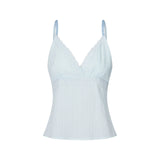 Women Lace Trim Vest Spaghetti Strap V-neck Corset Tank Tops Daily Casual Party Club Retro Elegant Camisole Shirts Summer