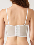 Women Sexy Lace Slim Fit Cami Top Low Cut floral Mesh Crop Tank Top Summer Y2K Going Out Top Embroidery