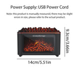 Simulated Fireplace Aroma Diffuser with 7-Color Flame Effects, Retro-Style Charcoal Design, Essential Oil Diffuser for Home Use