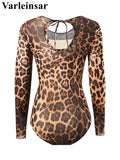 S - XXL With Cover Up Long Sleeve Leopard Printed Women Swimwear One Piece Swimsuit Female Padded Bather Bathing Suit Swim V7353