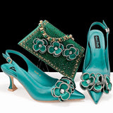 doershow  Italian niceShoes With Matching Bags Set Italy African Women's Party Shoes and Bag Sets peach Color Women sh  HQS1-25