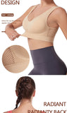 Sports Bra Women Hollow Mesh Gym Jogging Crop Top Female More Size Tops Yoga Fitness Vest Sujetador Push Up Sport Bras for Women